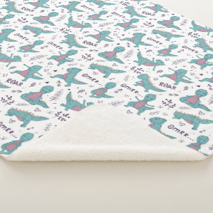 Dinosaurs! Sherpa Blanket