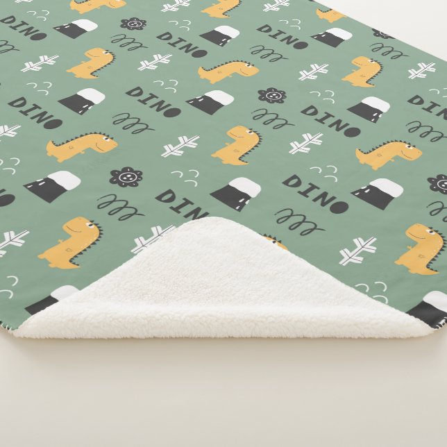 Dinosaurs! Sherpa Blanket (3/4)