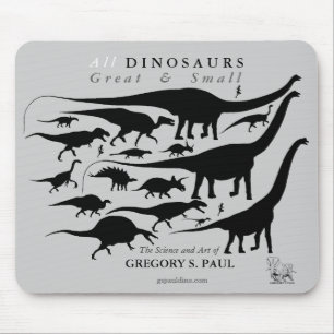 Dinosaurs Silhouettes Mousepad Gregory Paul