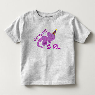 Dinosaurs t-Rex birthday girl toddler shirt