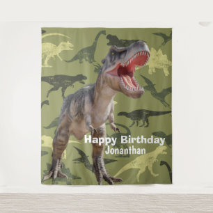 Dinosaurs T Rex pattern Jurassic World backdrop Tapestry