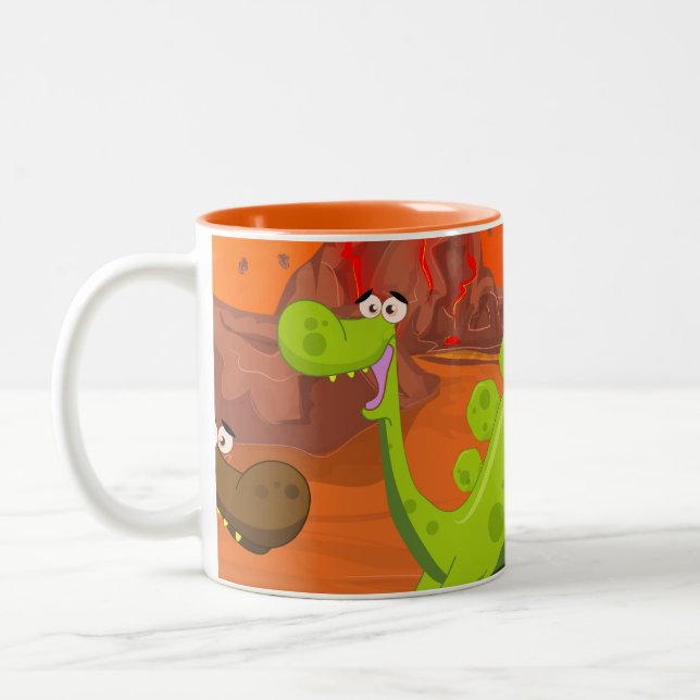 Dinosaurs Two-Tone Coffee Mug (Left)