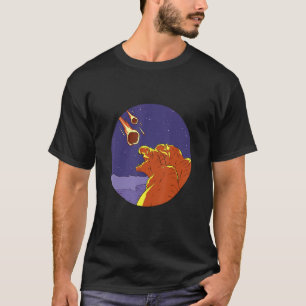 Dinosaurs Watching Their Own Extinction  Comet Fal T-Shirt