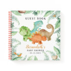 Dinosaurs Wild Baby Shower Guest Book