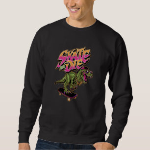 Dinosaurs with Skateboard Sweatshirt