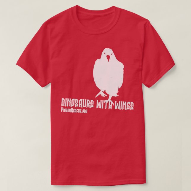 Dinosaurs With Wings White T-Shirt (Design Front)