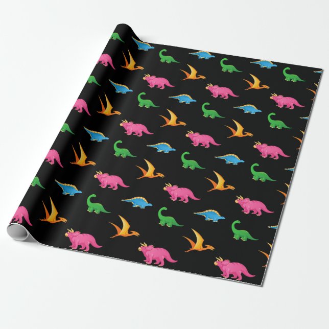 DINOSAURS WRAPPING PAPER (Unrolled)