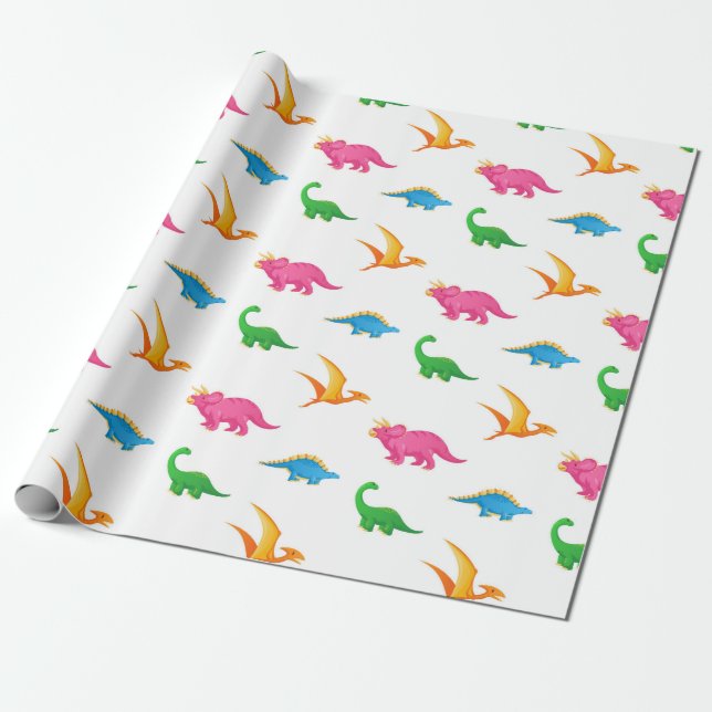 DINOSAURS WRAPPING PAPER (Unrolled)