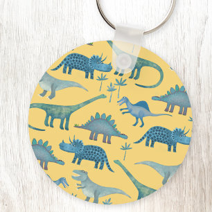 Dinosaurs Yellow Key Ring