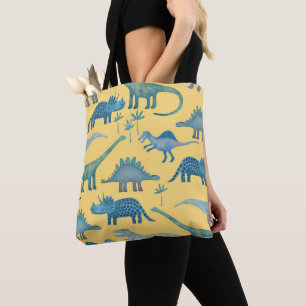 Dinosaurs Yellow Tote Bag