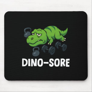Dinosore Funny T-rex Gym Workout  Mouse Mat