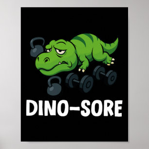 Dinosore Funny T-rex Gym Workout  Poster