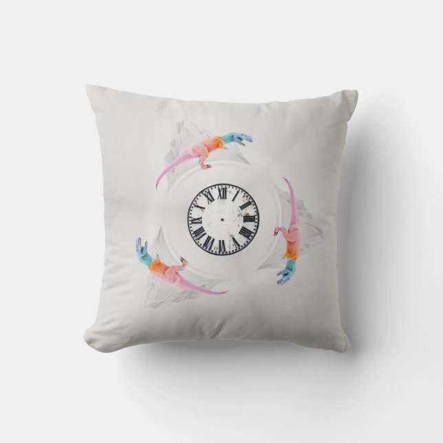 Dinossauros and Relogios Cushion (Front)