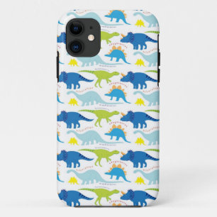 Dinosuar Designs Blue and Green Pattern Dino Gifts iPhone 11 Case