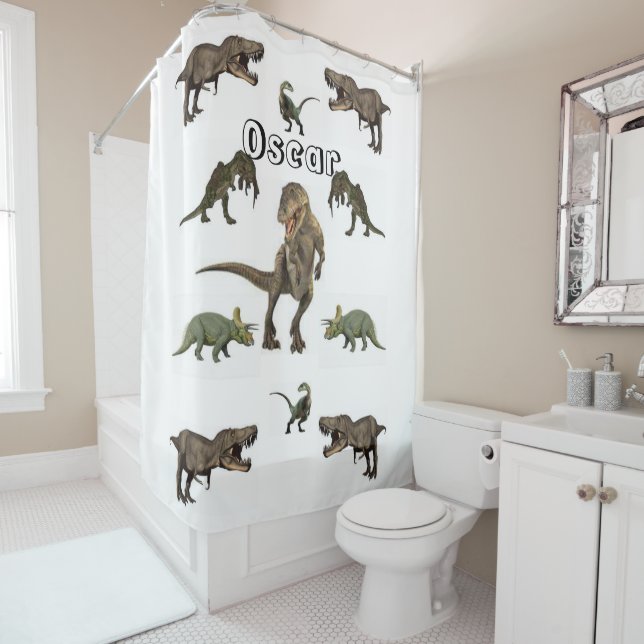 Dinsoaur Shower Curtain (In Situ)