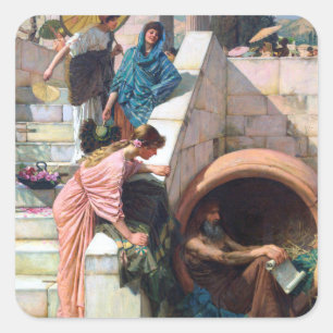 Diogenes 1882 By John William Waterhouse Square Sticker