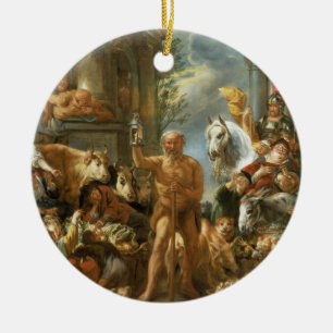 Diogenes Searching for an Honest Man, c.1650-55 (o Ceramic Tree Decoration