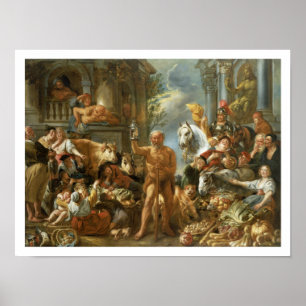 Diogenes Searching for an Honest Man, c.1650-55 (o Poster