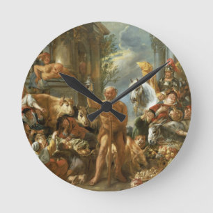 Diogenes Searching for an Honest Man, c.1650-55 (o Round Clock