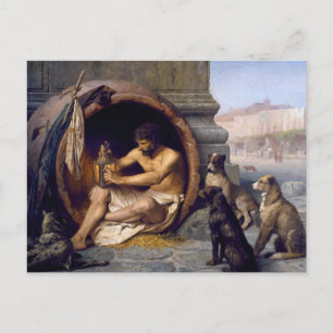 Diogenes Surrounded by Dogs - by Jean Leon Gerome Postcard
