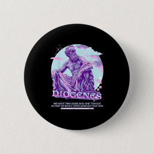 Diogenes Y2k Pastel Aesthetic Stoic Quote Funny St 6 Cm Round Badge