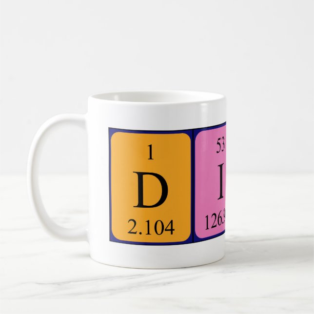 Dion periodic table name mug (Left)