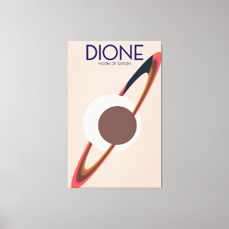 Dione - Moon Of Saturn Space Art Canvas Print
