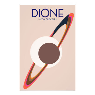 Dione - Moon Of Saturn Space Art Photo Print