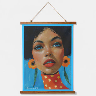 Dionne by KAB Wood Topped Wall Tapestry