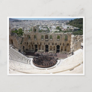 dionysus acropolis border postcard