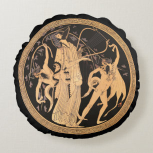 Dionysus and the Satyrs Round Cushion