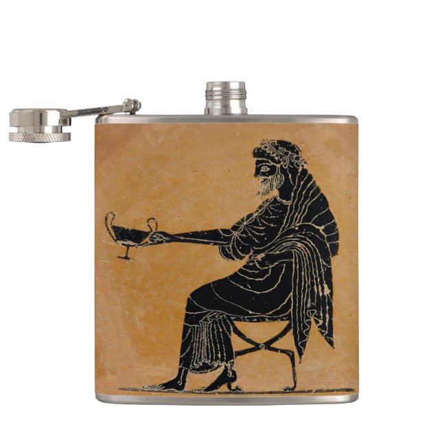 Dionysus with Wine Cup Hip Flask (Opened)