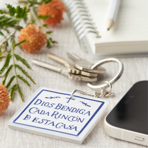 Dios bendiga cada rincon key ring