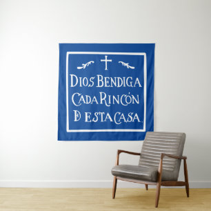 Dios bendiga cada rincon tapestry