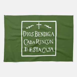 Dios bendiga cada rincon tea towel