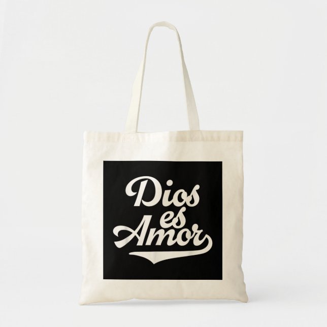 Dios Es Amor Spanish Christian Catholic Message Go Tote Bag (Front)