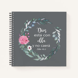 Dios está con ella y no caerá, Spanish Bible Quo Notebook