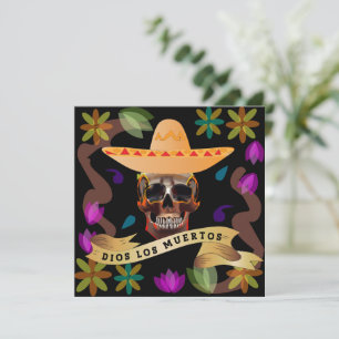Dios Los Muertos Day of The Dead Holiday Card