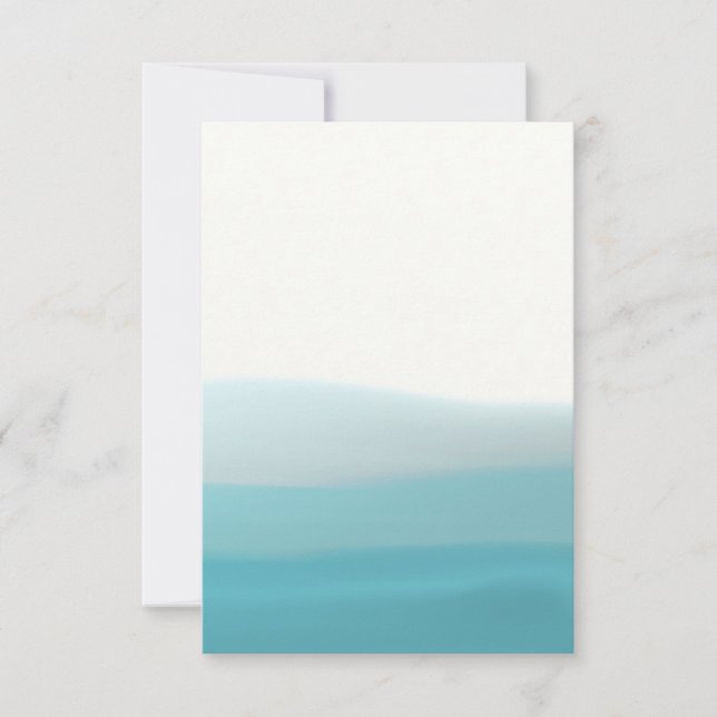 Dip Dye Blue Blank Card (Front)