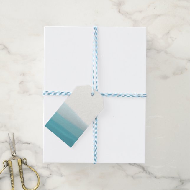 Dip Dye Blue Gift Tags (With Twine)