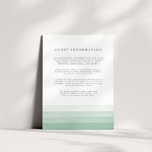 Dip Dye Guest Details Enclosure Card Fern