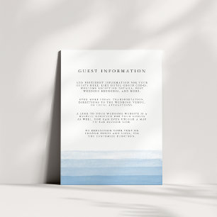 Dip Dye Guest Details Enclosure Card   Sky