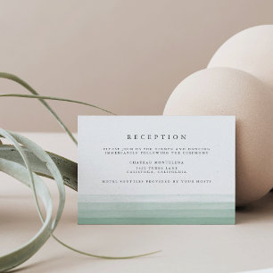 Dip Dye Watercolor Reception Card   Fern