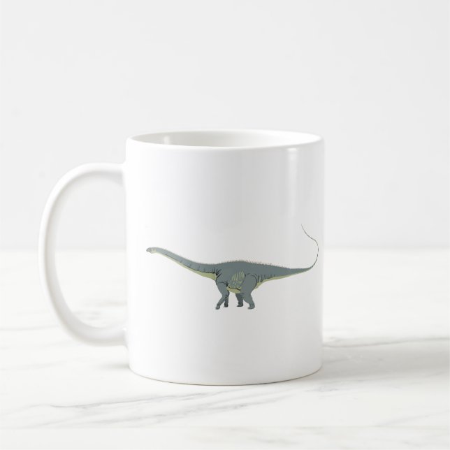 Diplodocus Dinosaur Coffee Mug (Left)