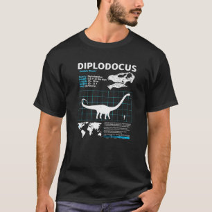 Diplodocus Fact Sheet Dinosaur Facts T-Shirt