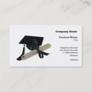 Diploma and Graduation Cap ( Mortar Board ) Calling Card