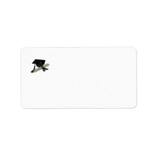 Diploma and Graduation Cap ( Mortar Board ) Label