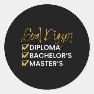 Diploma Bachelor Master'S Graduation Student Classic Round Sticker