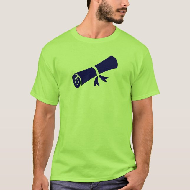 Diploma Scroll Icon for Academic Graduation T-Shirt (Front)