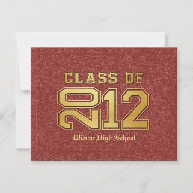 Diploma Themed Class of 2012 Graduation Invitation (Front)